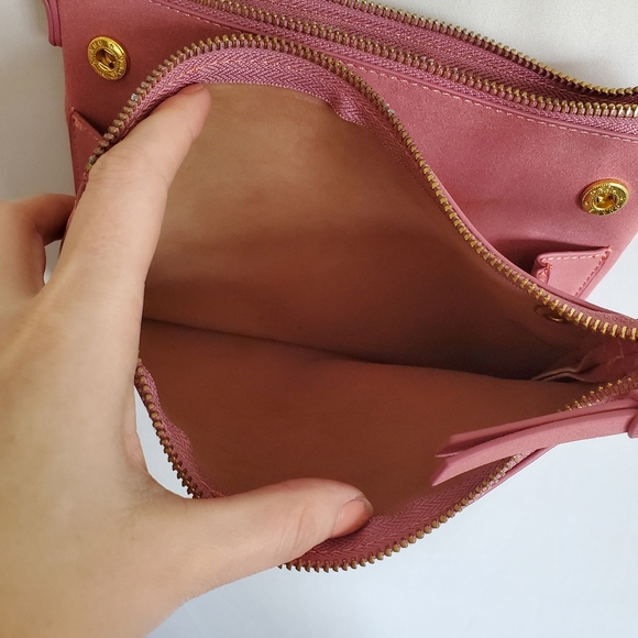Pink Sueded Crossbody Purse - Picture 4 of 7